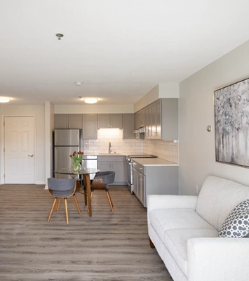Newly renovated living space